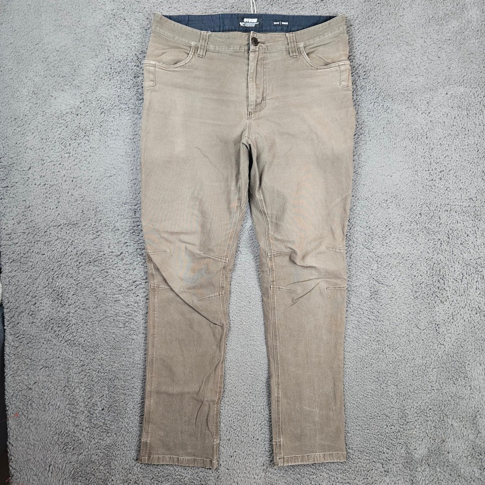 Off The Grid Trailblazer Pant Mens 36x34 Taper Fit Brown Stretch Utility Canvas